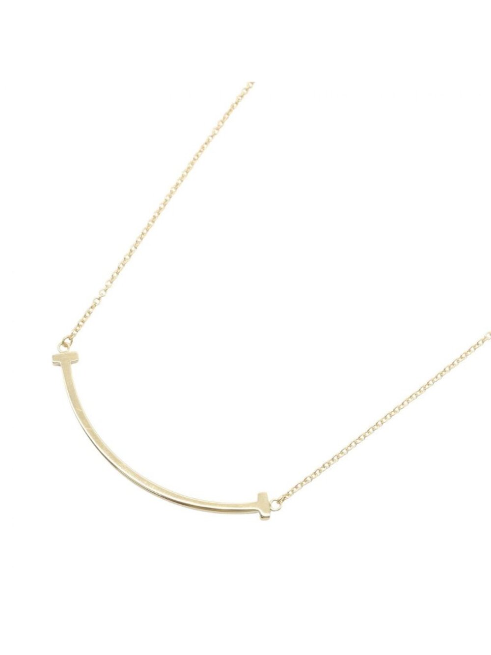 Tiffany & Co Necklace T Smile Small Neck 40.5/46 18K